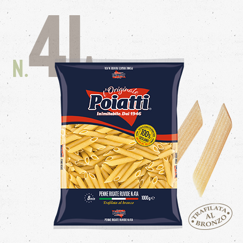 alberto-poiatti-penne-rigate-n-41a-linea-tradizionale-hartweizenpasta image 1